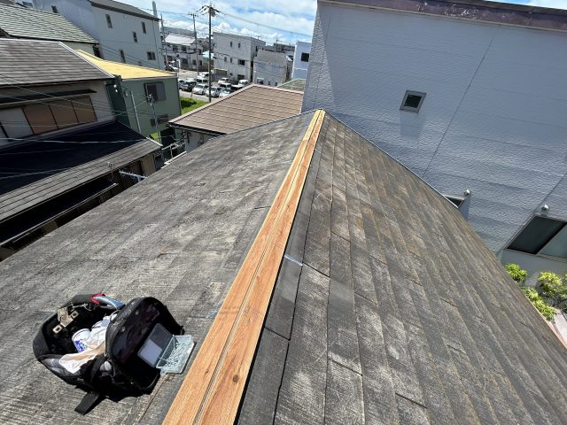 新しい貫板を設置